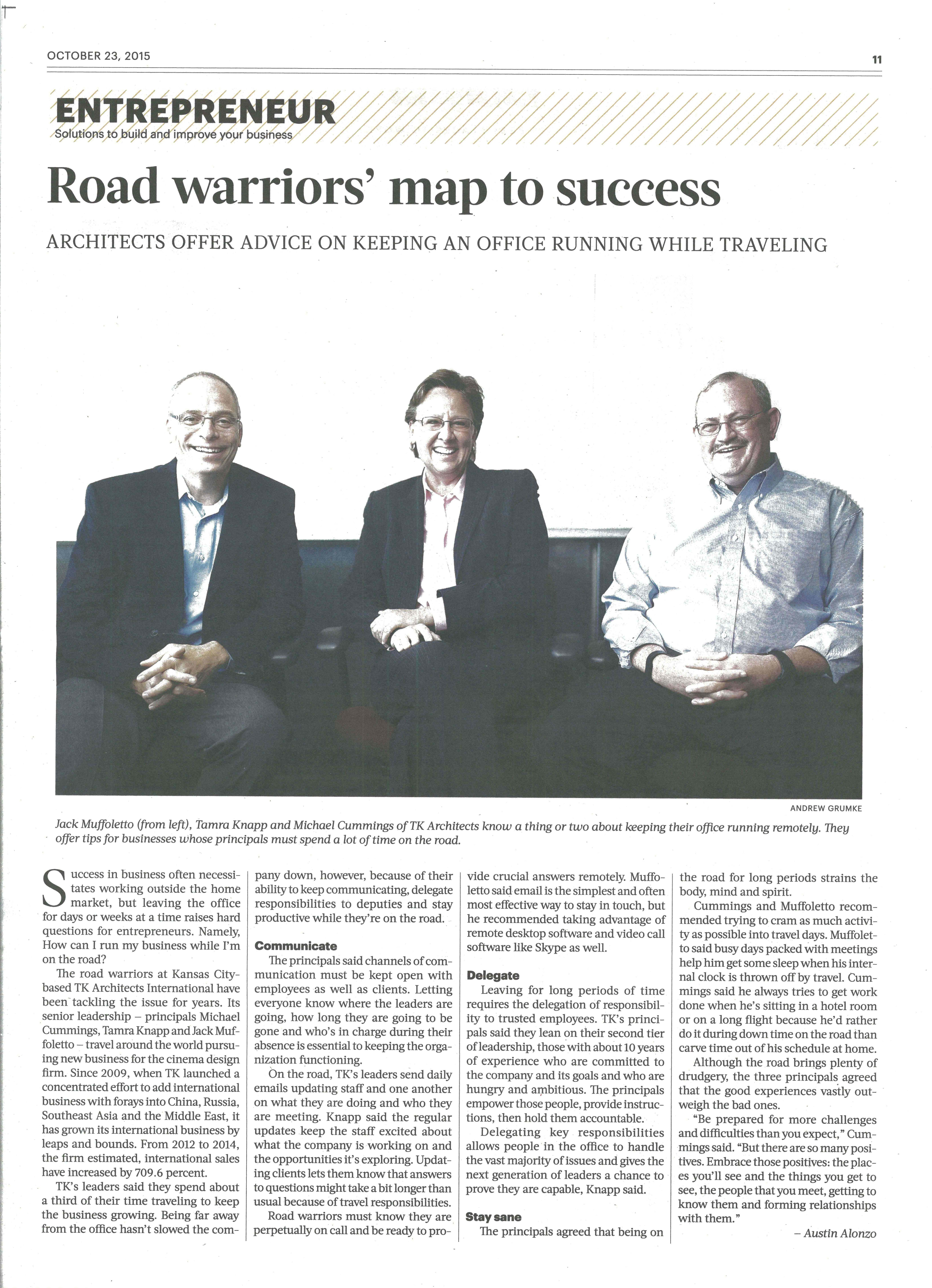 2015.10.23 Road Warriors Map to Success